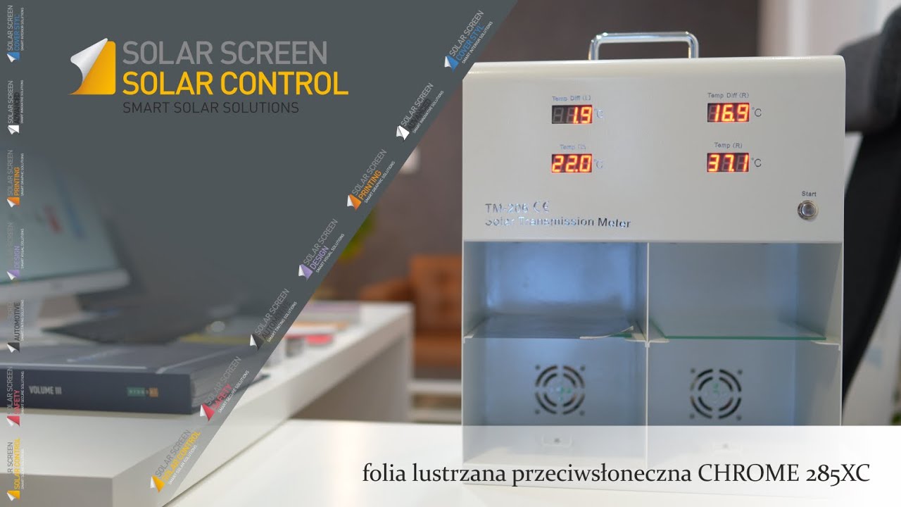 TEST - CHROME 285XC - folia na okna, lustro weneckie, przeciwsłoneczna srebrna, SOLAR SCREEN