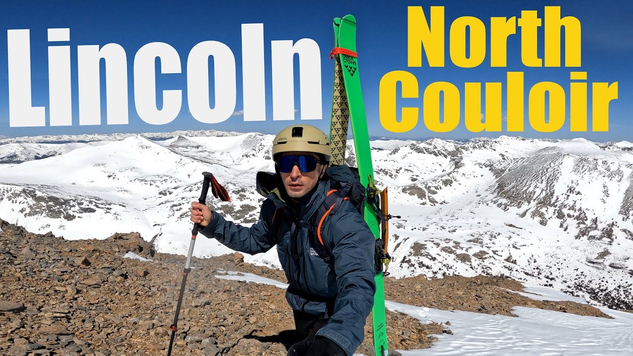 Skiing the North Couloir on Mt. Lincoln // Colorado 14er