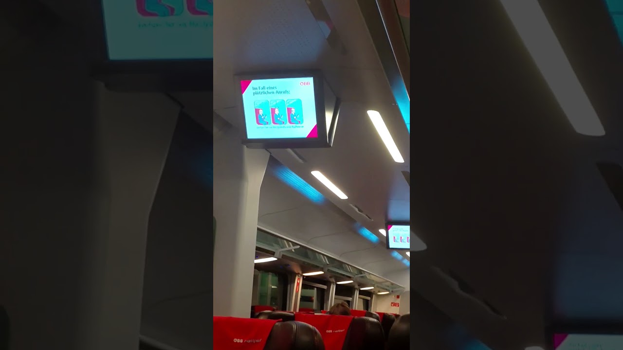 1er classe. dans un Train &Ouml;BB RAILJET Zurich-Sargans