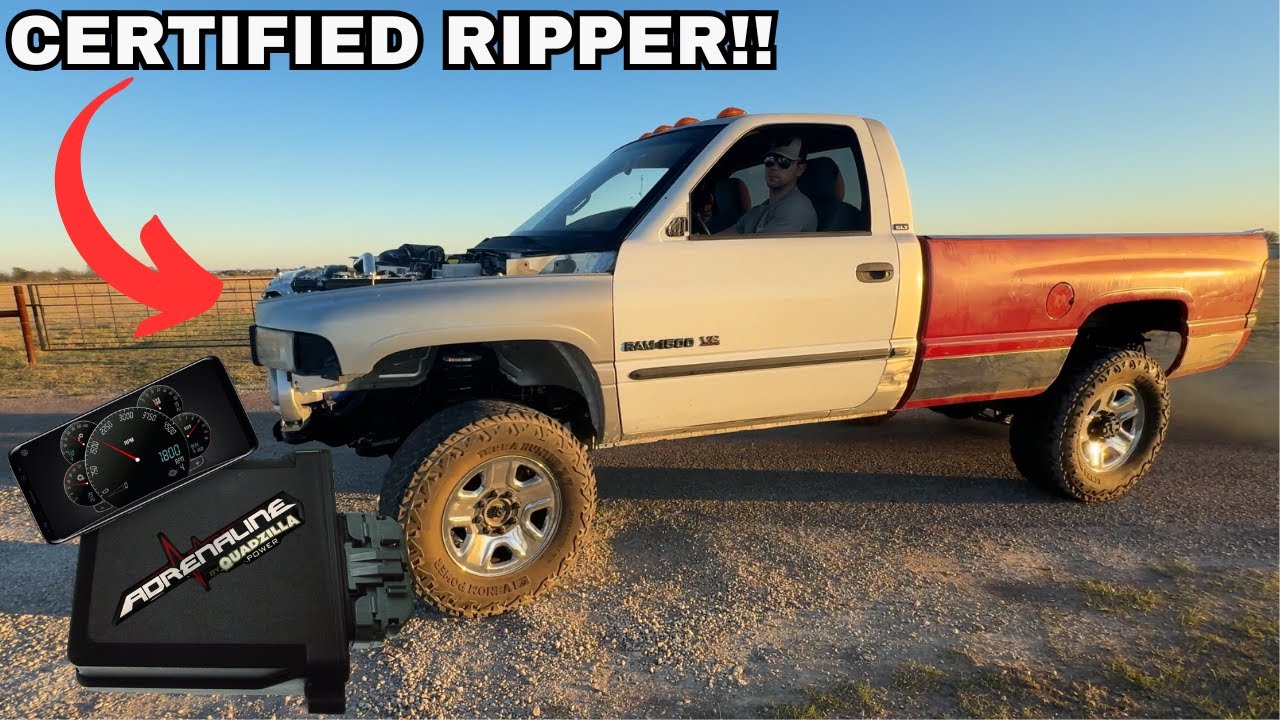 Test Driving my TUNED 2nd GEN CUMMINS!! Quadzilla Adrenaline POWER GAIN #1BADVP44