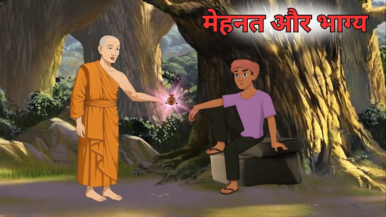 मेहनत और भाग्य | Cartoon | Moral stories | hindi kahaniyan | story 