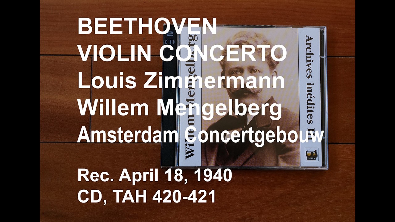 Beethoven VC Zimmermann Mengelberg 1940