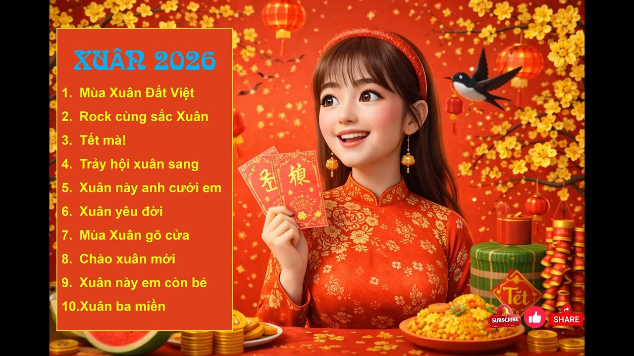 Top 10 Ca Khúc Nhạc Xuân 2026 Mới Nhất || Tuyển Tập Nhạc Tết Hay Nhất Mọi Thời Đại
