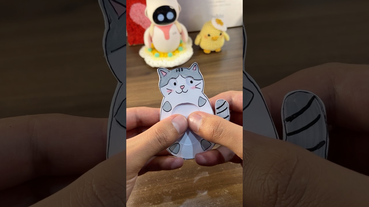 Brinquedo de papel🩷 feito a m&atilde;o ✨ #diy #arte #fa&ccedil;avoc&ecirc;mesmo