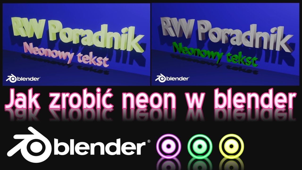 Jak zrobić neon w Blender - How to make neon in Blender