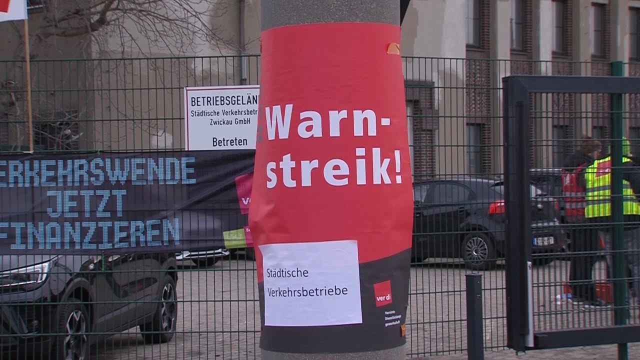Warnstreik – Nahverkehr in Zwickau lahmgelegt