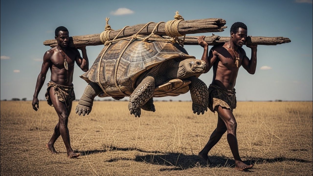 Brutal Prehistoric Survival – Giant Tortoise Hunt in the Wild Savanna | Danger Documentary Scene