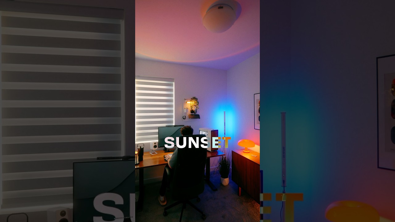 Are sunset lamps worth the hype? #sunsetlamp #lamp #lighting #tech #setup #shorts