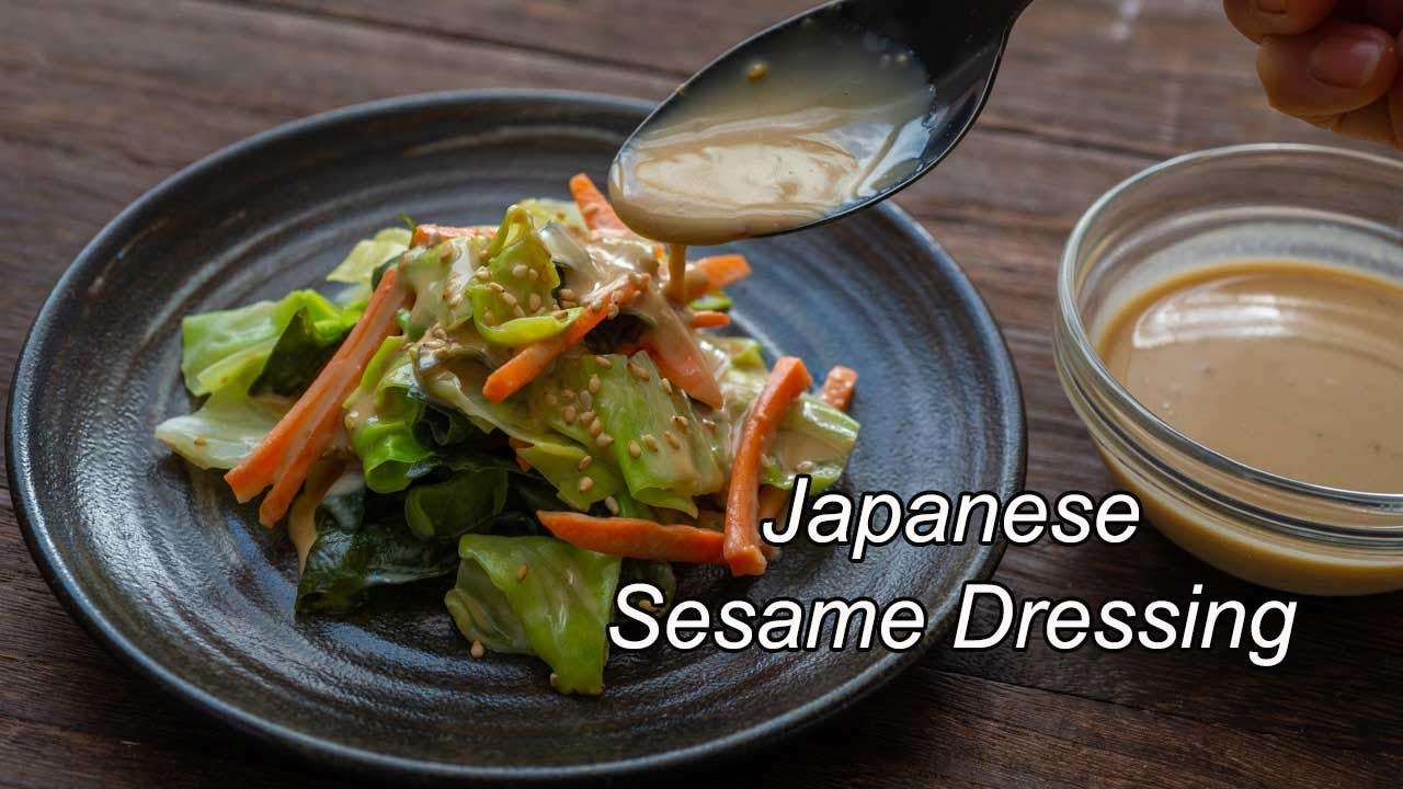 Japanese sesame dressing with Wakame salad |GOMA Dressing