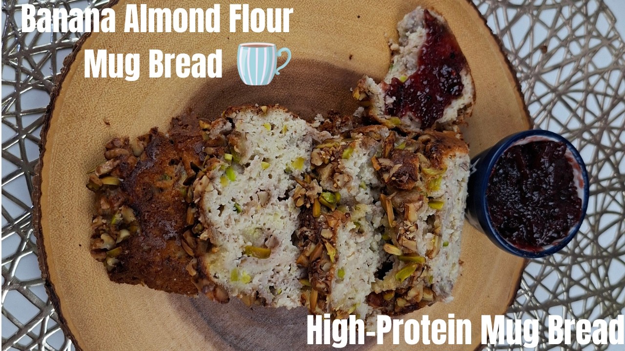 Banana Almond Flour Mug Bread | High-Protein Mug Bread | No Refined Flour | Soft & Fluffy Mug Bread
