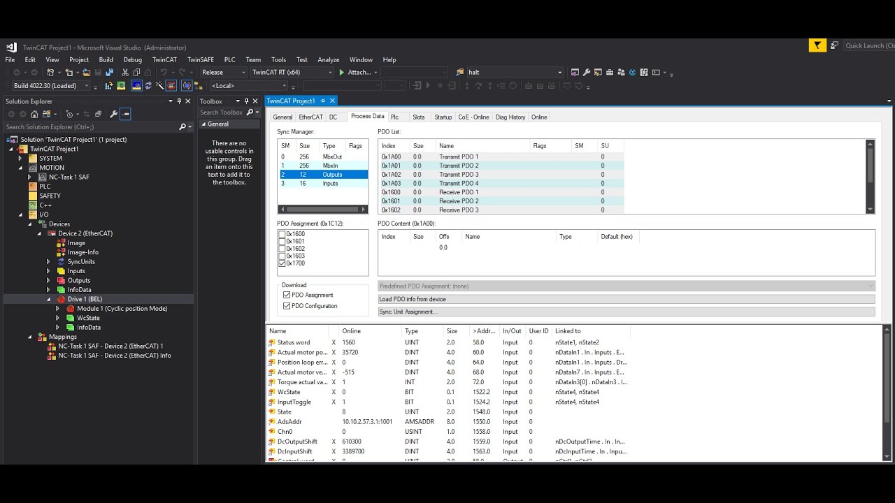 Configuring TwinCAT 3.1 with Copley EtherCAT Drives