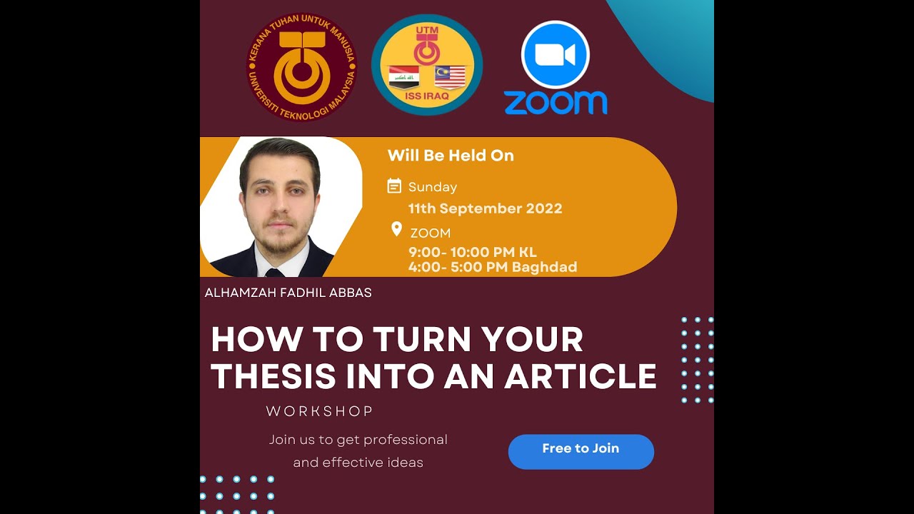 How to Turn Your Thesis into an Article?