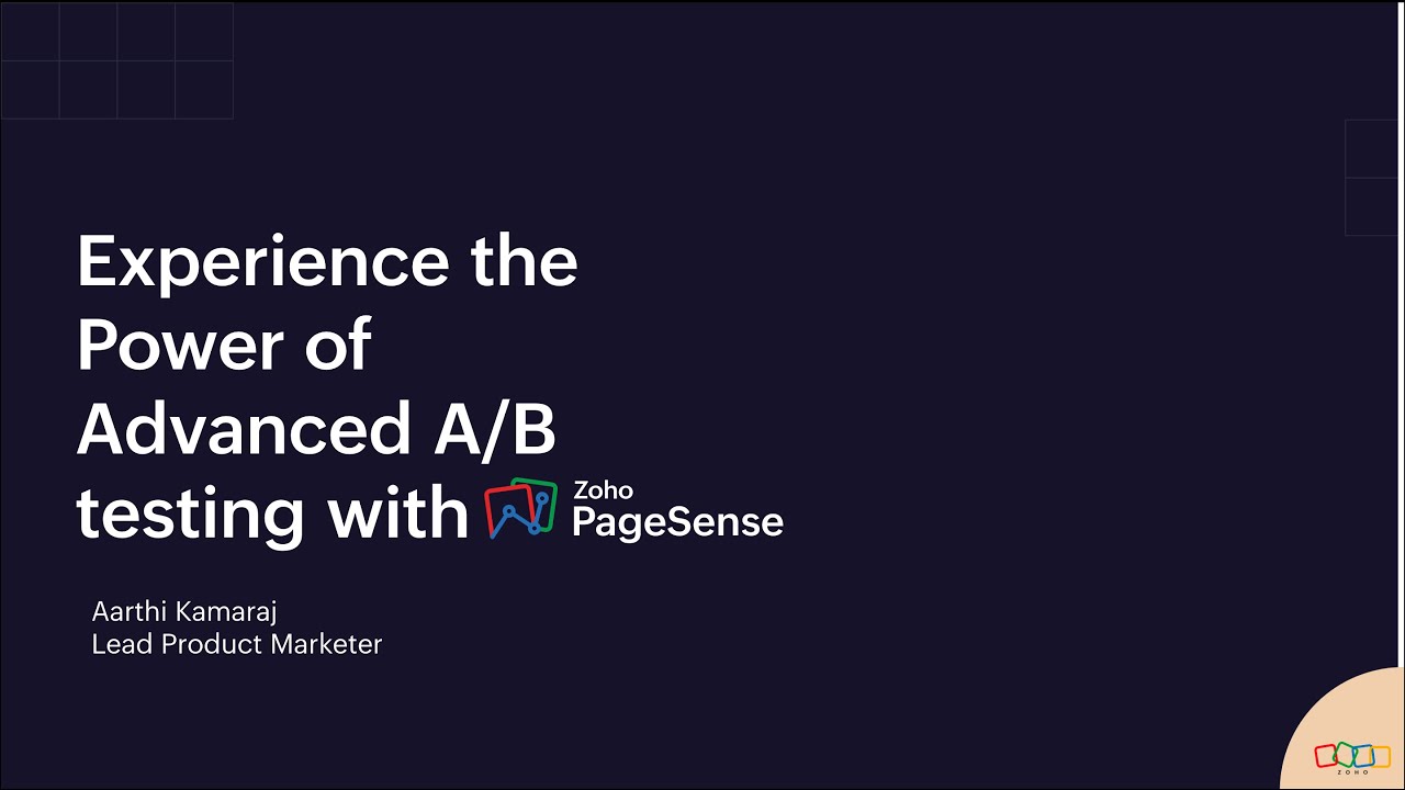 Experience the Power of Advanced A/B Testing with Zoho PageSense