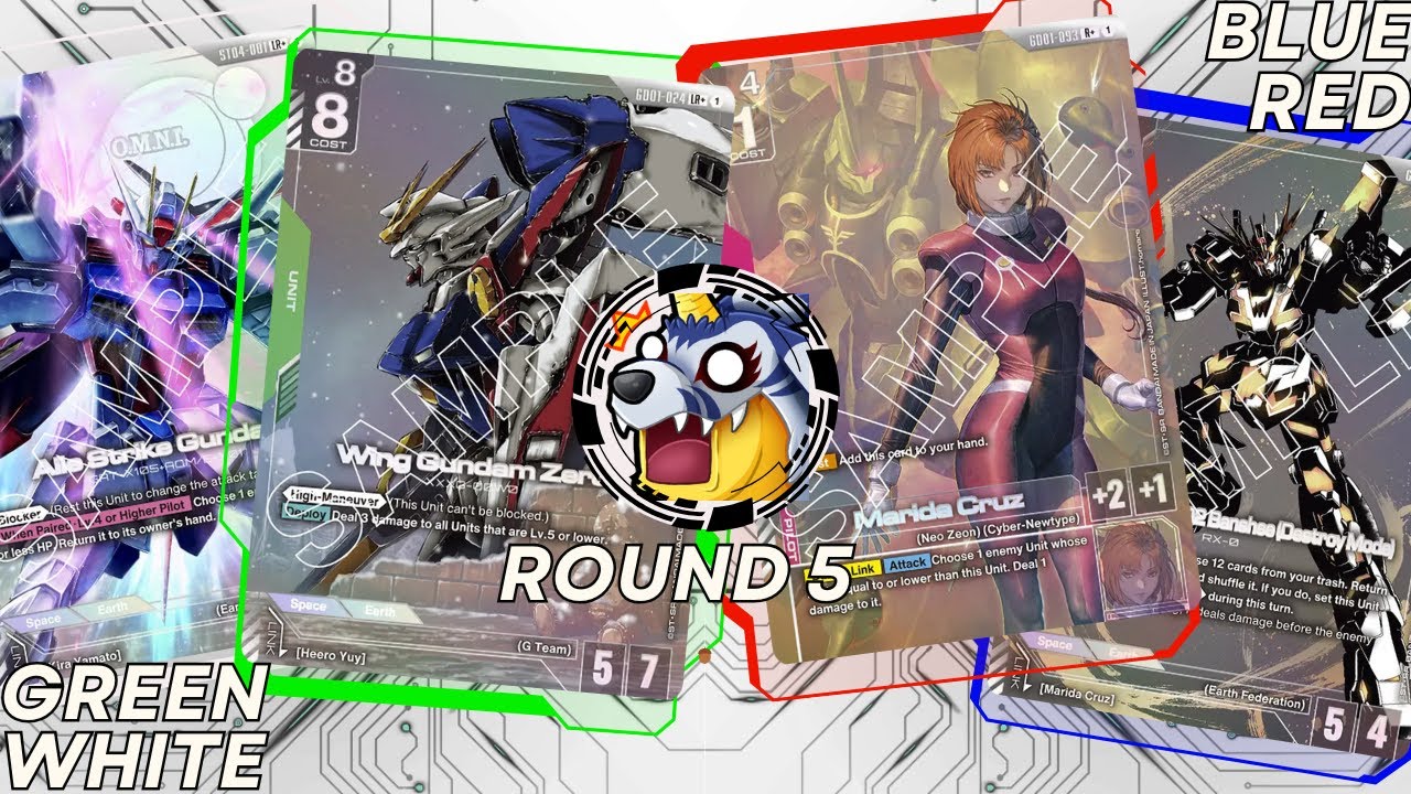 Gundam Card Game [GD01] Eagles Nest Webcam Round 5 White/Green WING ZERO VS Blue/Red Mirida Cruz!