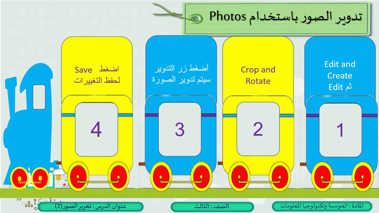 الصف الثالث الحوسبة وتكنولوجيا المعلومات تحرير الصور 2