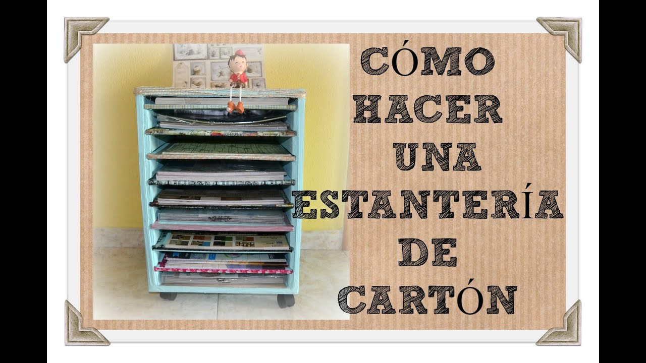 Tutorial: Estantería de cartón para papeles scrap