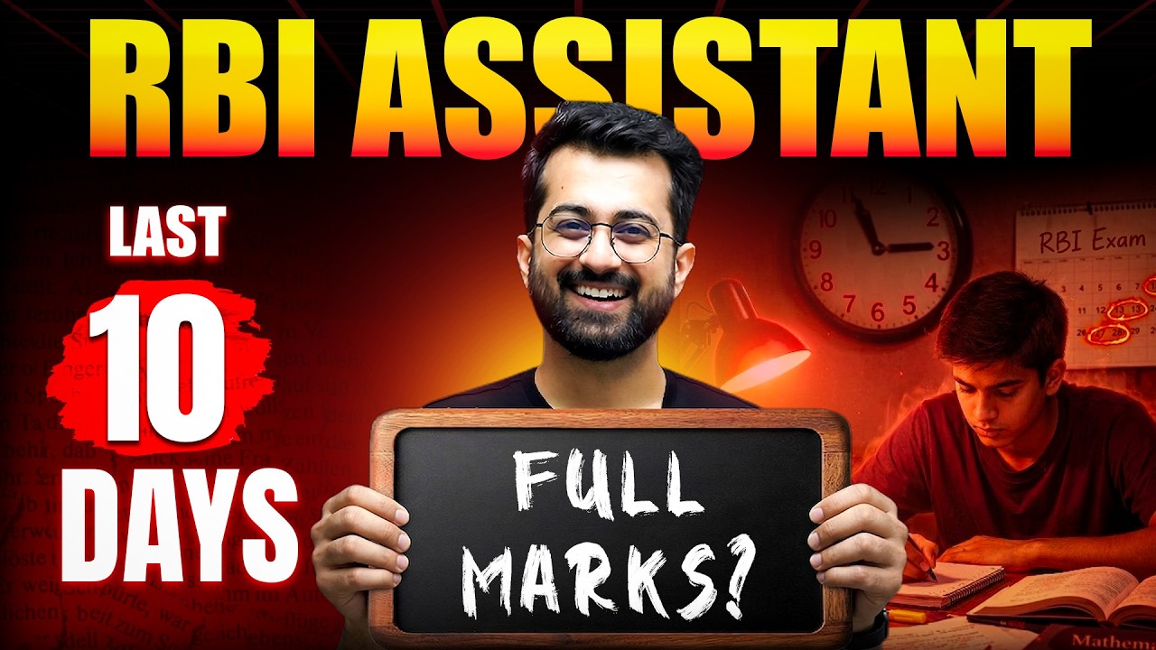 RBI Assistant Prelims | 10 Days में 35 Marks कैसे लाएँ? | Quant Strategy | Aashish Arora
