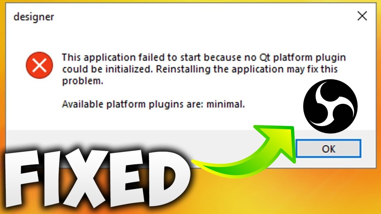 Fix OBS Qt Platform Plugin Could Not be Initialized Error - OBS Studio 28