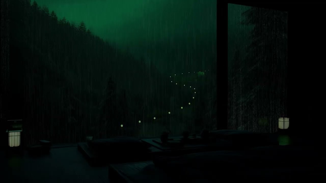 Heavy Rain Sounds in Deep Mountain 🌧️ Relaxing Rain Ambience for Sleep, Study & Meditation • No Ads