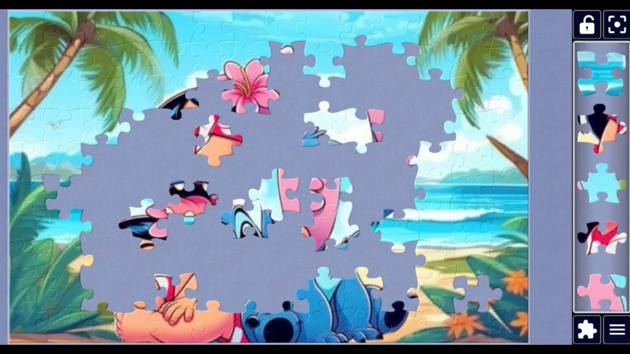 Lilo & Stitch😊❤️Have Fun on Beach🏖️🥳🌹🎀🪄🧩 @jigsawzone 