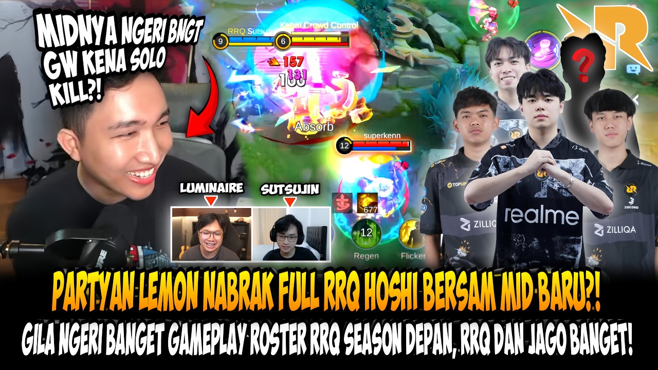 PARTYAN LEMON NABRAK FULL RRQ HOSHI BERSAMA PELAPIS RINZ⁉️GILA NGERI BANGET RRQ DAN & MID BARUNYA‼️