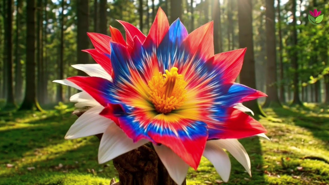 Beautiful Flower Blooming in forest Soothing Relaxing Music.