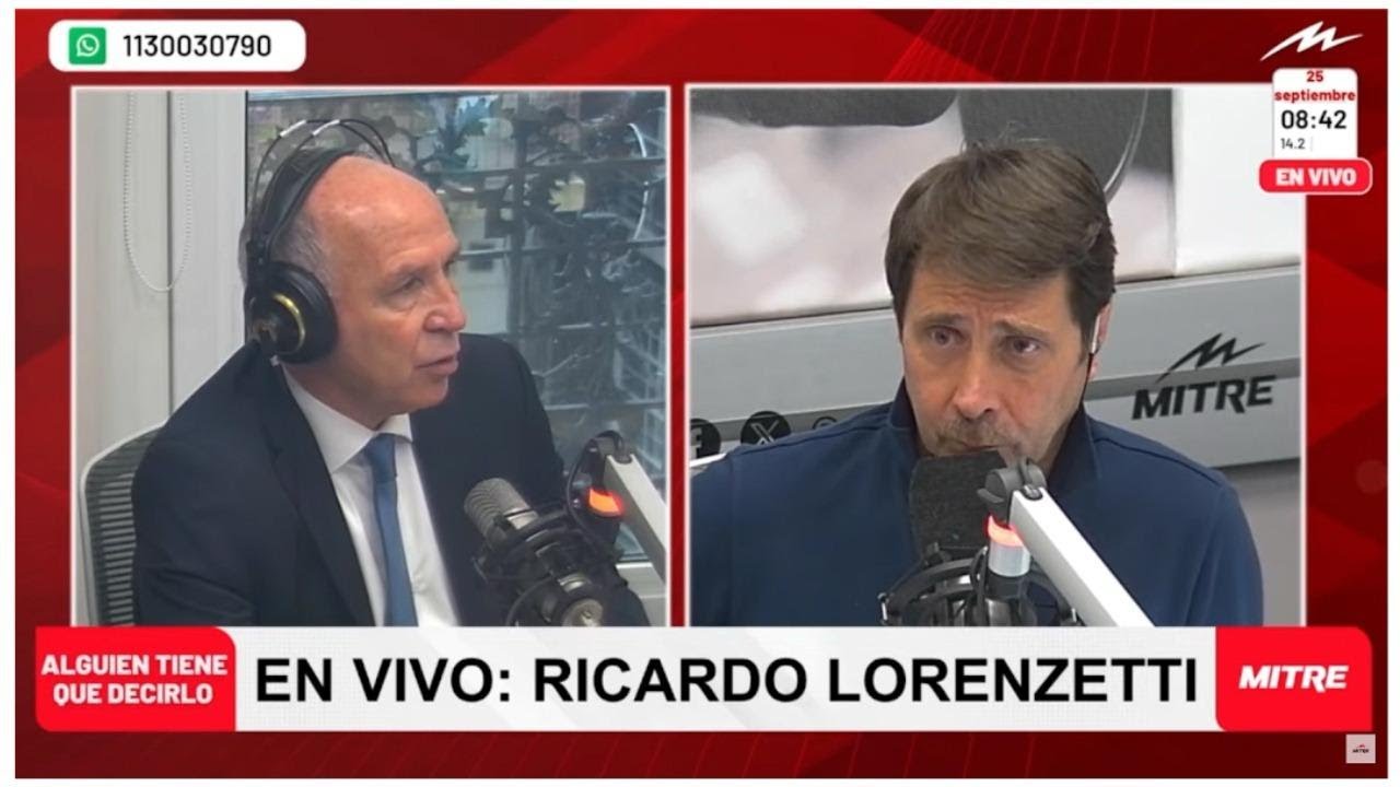 Ricardo Lorenzetti estuvo con Eduardo Feinmann en los estudios de Radio Mitre