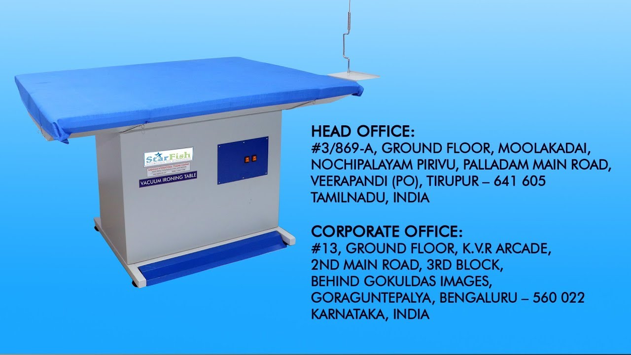 Starfish Vacuum Ironing Table - Nagarjun International Trading Company | Ph:+91-9080845845