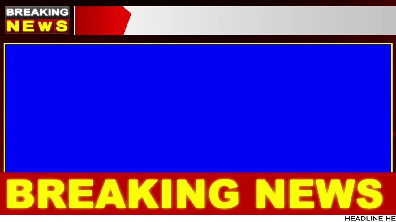 Breaking News Blue Screen Frame || News Frame Green Screen || No Copyright