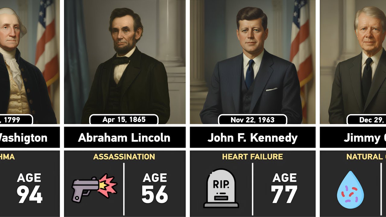 Death Reasons of US Presidents | Age of Death