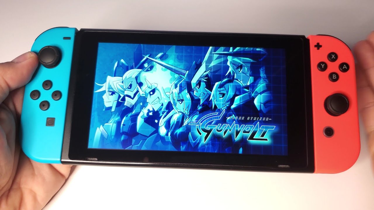 Azure Striker Gunvolt 1 | Nintendo Switch handheld gameplay | Azure Striker GUNVOLT: STRIKER PACK