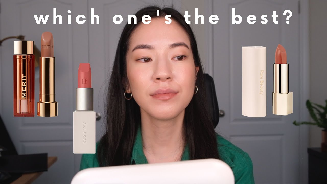 let’s talk lipsticks: rare beauty, merit & rose inc (which one's worth trying?)