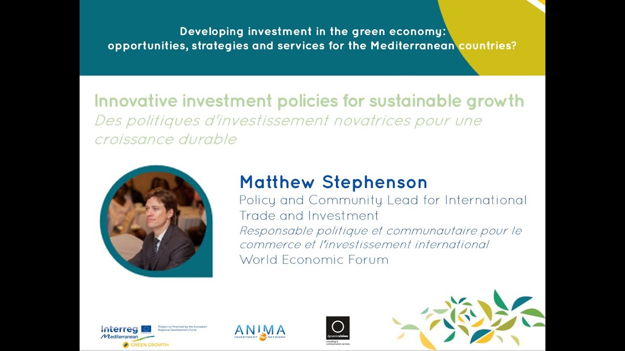 Innovative investment policies for sustainable growth by M. Stephenson, World Economic Forum