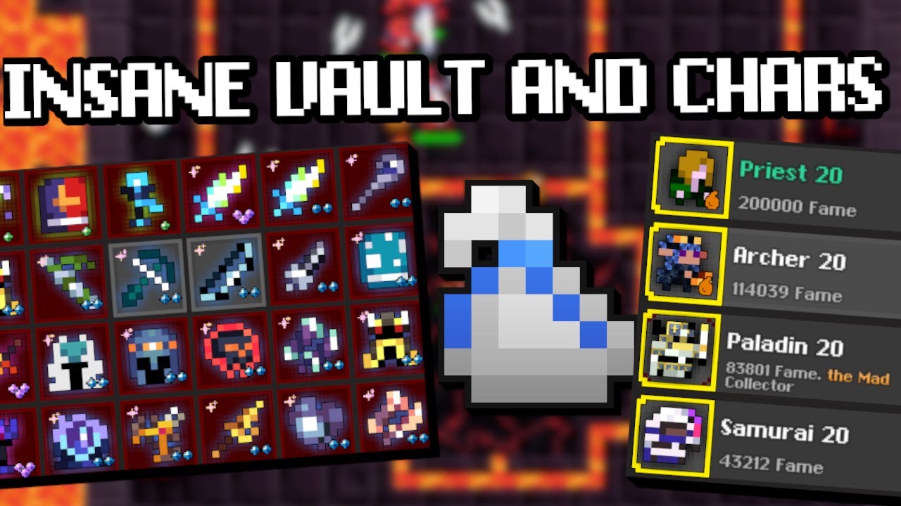 RotMG INSANE SHINY VAULT And EXALTED CHARACTERS! Account Tour Late 2025!