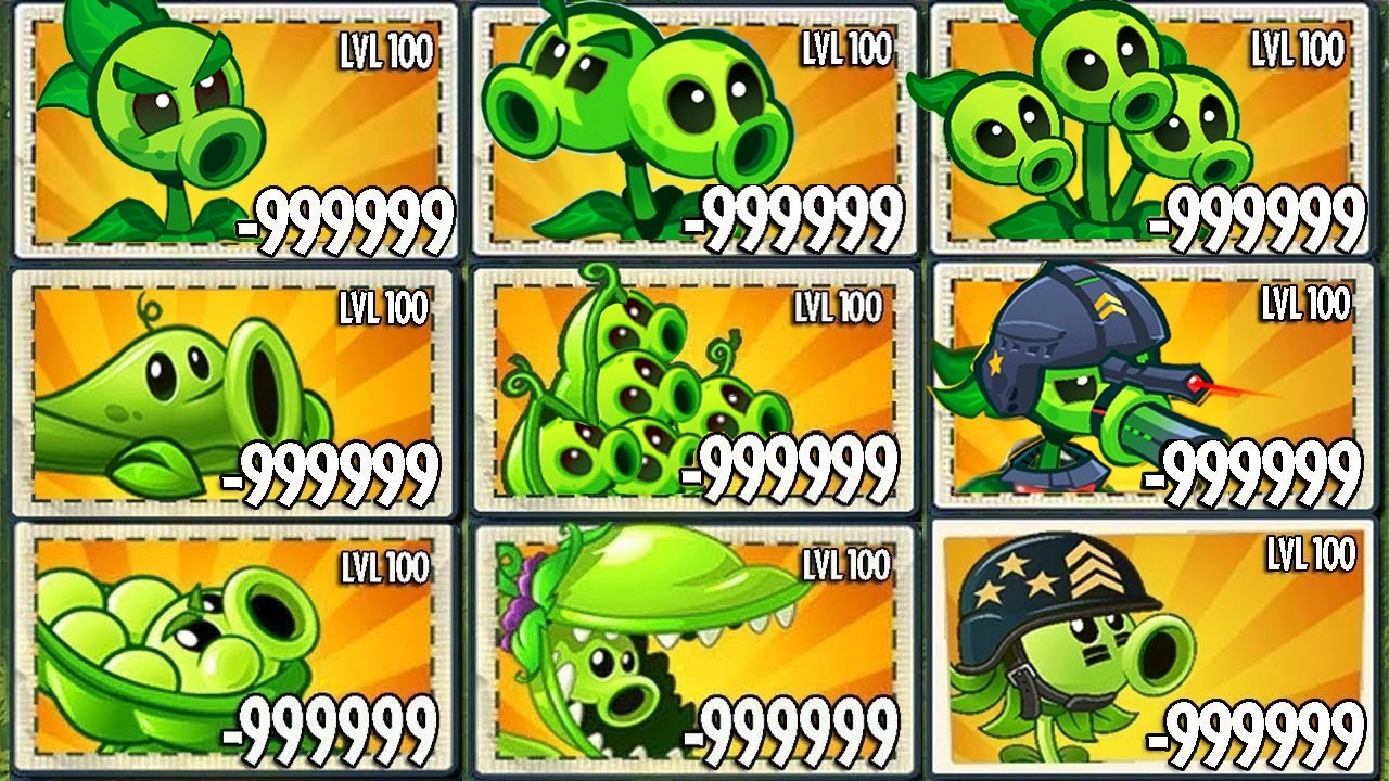 All PEA Plants Level 1 in PVZ 2 vs PVZ 3 - Who Will Win? - Plant vs Plant