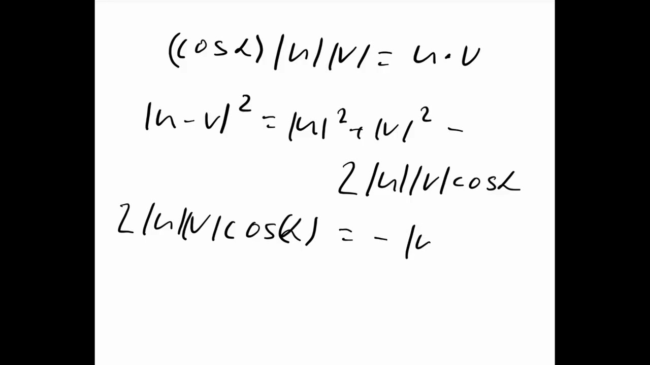 Derivation of scalar product formula