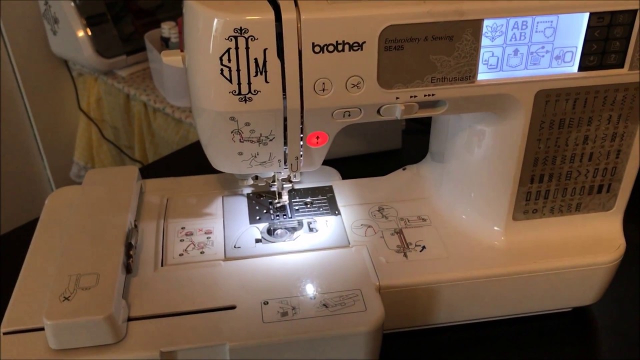 Brother SE425/SE400 Embroidery Machine - 2017 - How to Switch from Sewing Mode to Embroidery Mode