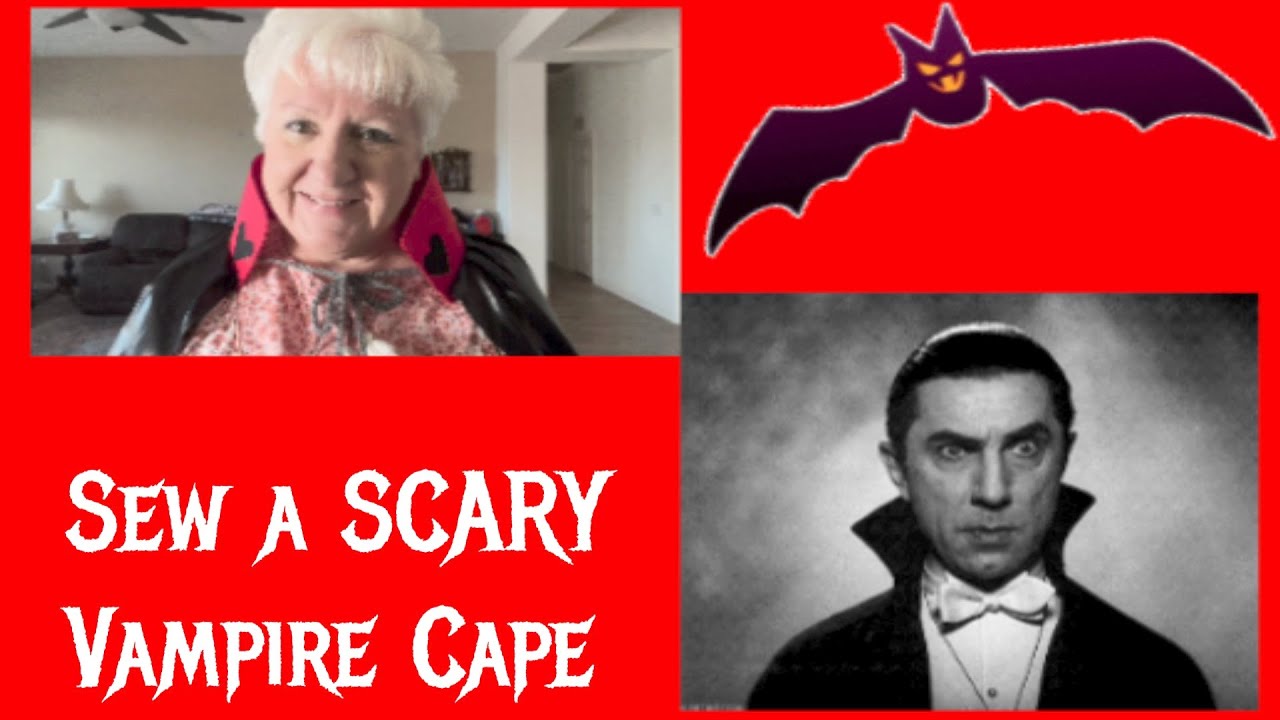 Make this SCARY VAMPIRE Cape in Under an Hour! #halloweencostume #vampire #sewing #sewingtutorial