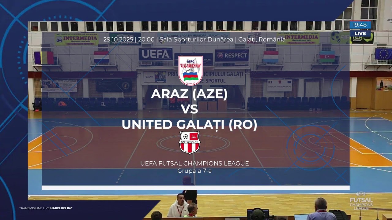LIVE | Araz vs. United Galați - UEFA Futsal Champions League
