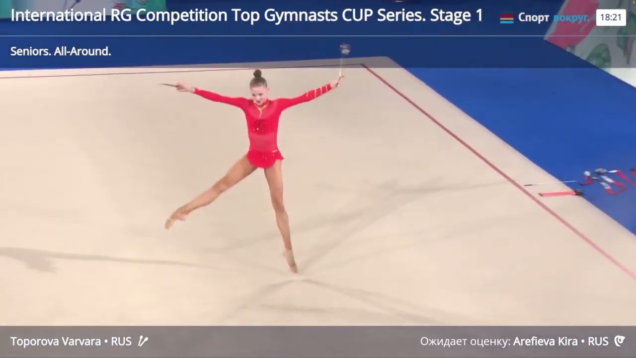 Varvara Toporova clubs International RG Competition Top Gymnasts Cup Series Stage 1 2025 25.35