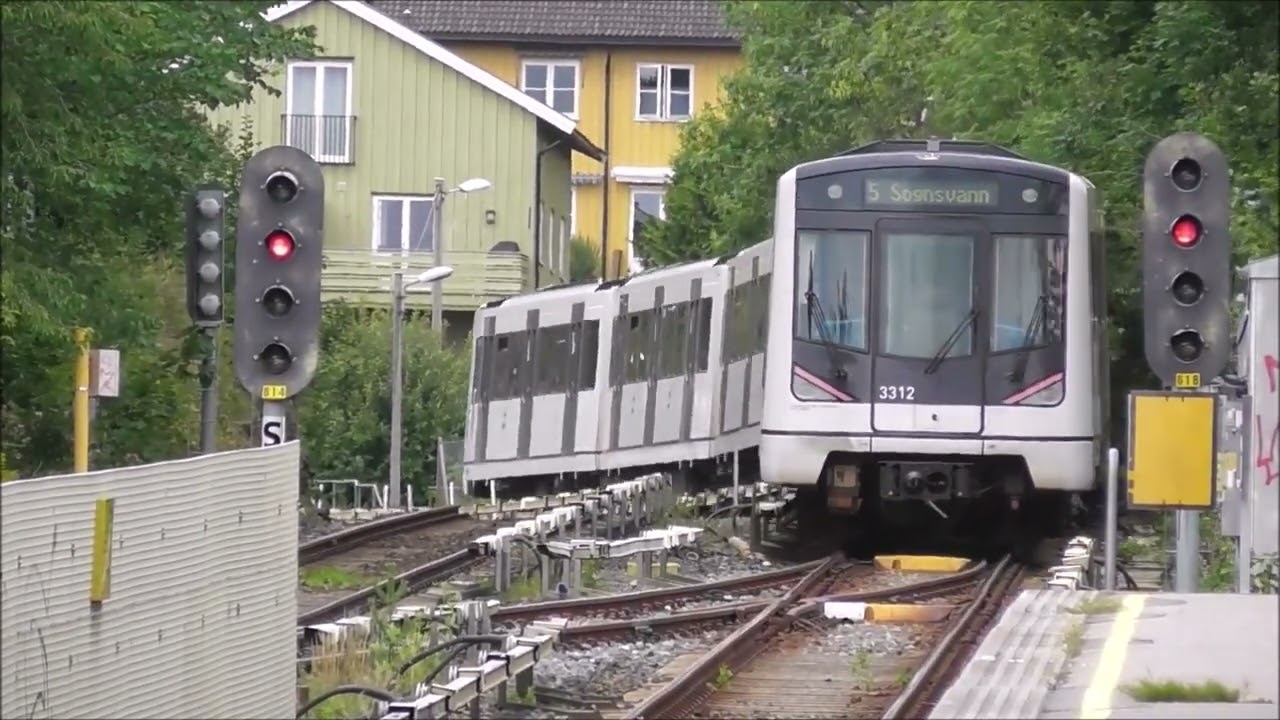 Oslo-Viken T-bane - Linje 5: Tåsen T-banestasjon 08-2021 [HD] 50fps