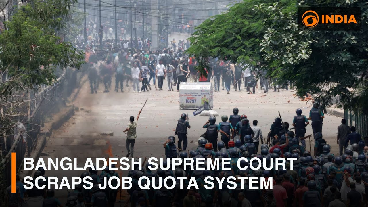Bangladesh Supreme Court scraps job quota system & other updates | DD India Live