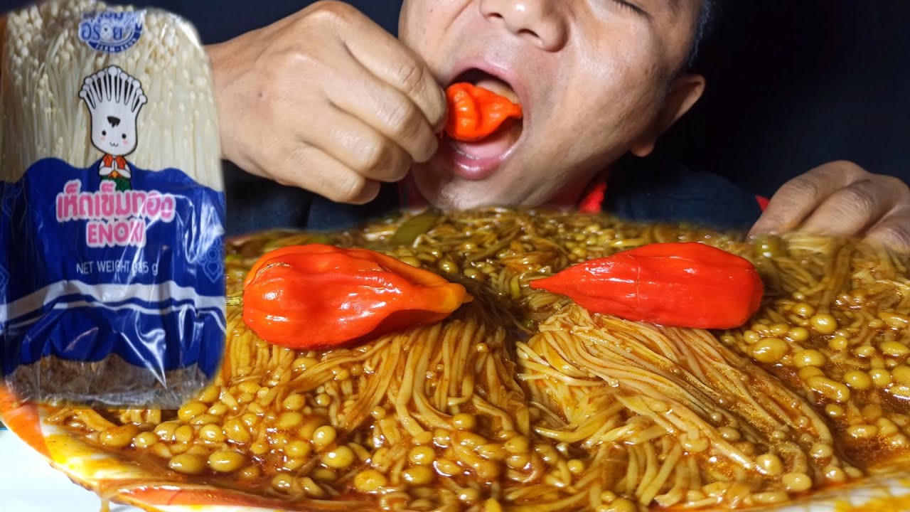 ENOKI MUSHROOM MUKBANG & RECIPE || NORTH EAST INDIA MUKBANG
