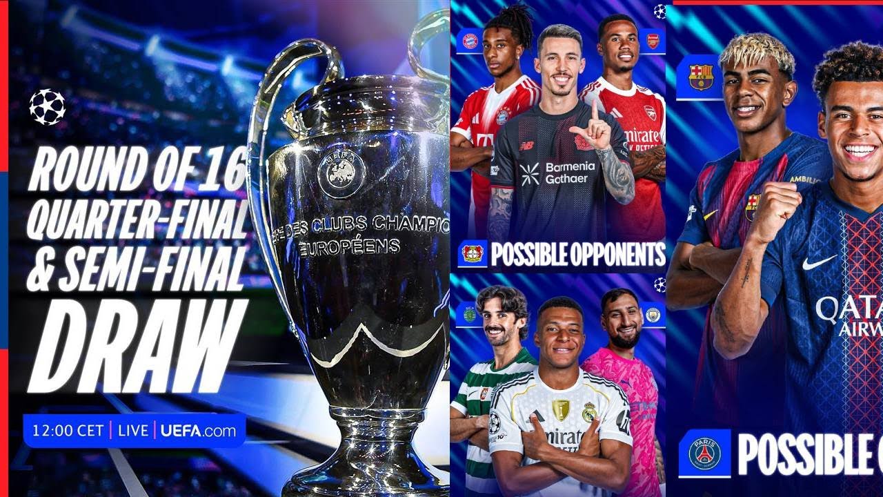 🔴 UEFA CHAMPIONS LIVE DRAW🔴 1/8 🔥 DORE UKO AMAKIPE AZAHURA✅⚡