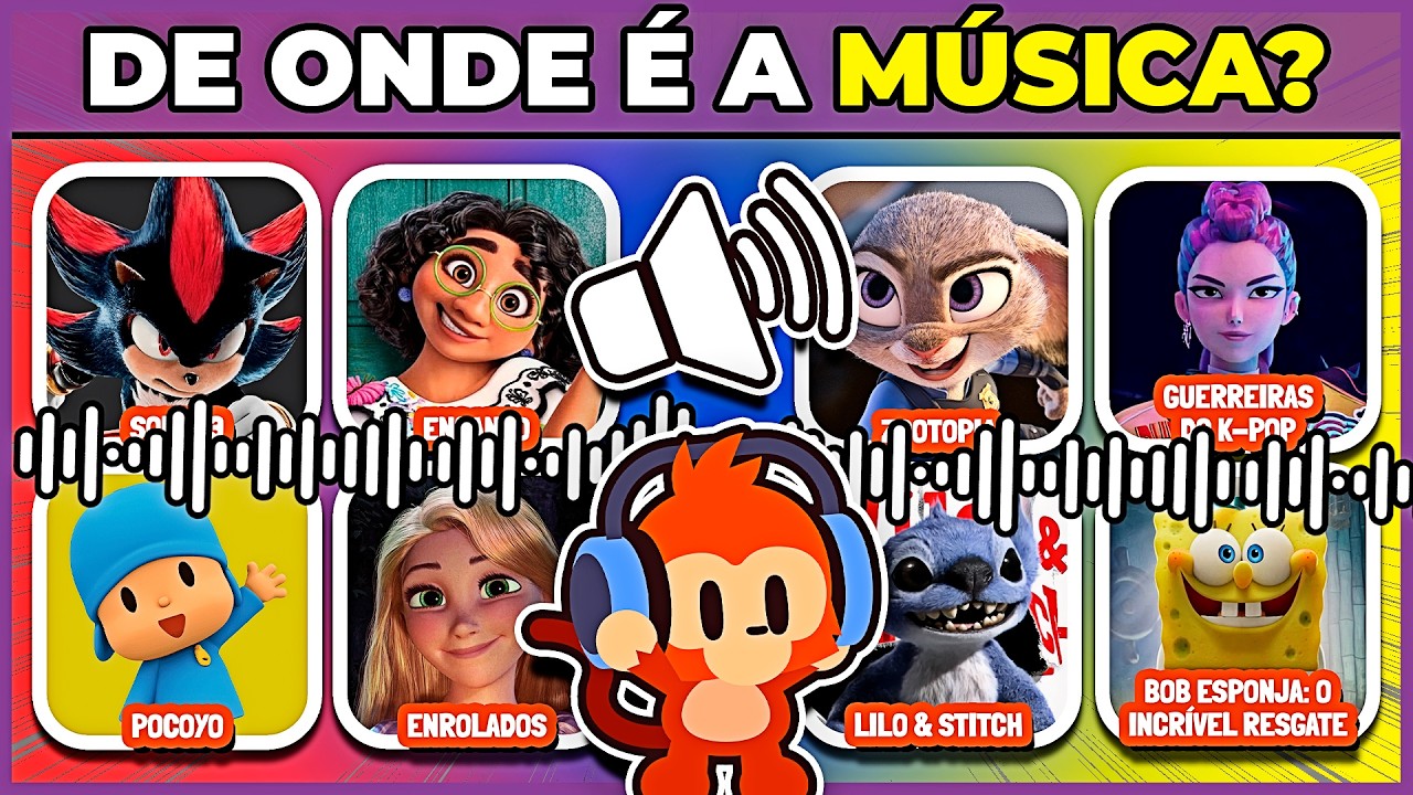 🎵 ADIVINHE 60 FILMES OU ANIMAÇÕES PELA MÚSICA 🎞️🎬| quiz musical #macaquiz #quiz