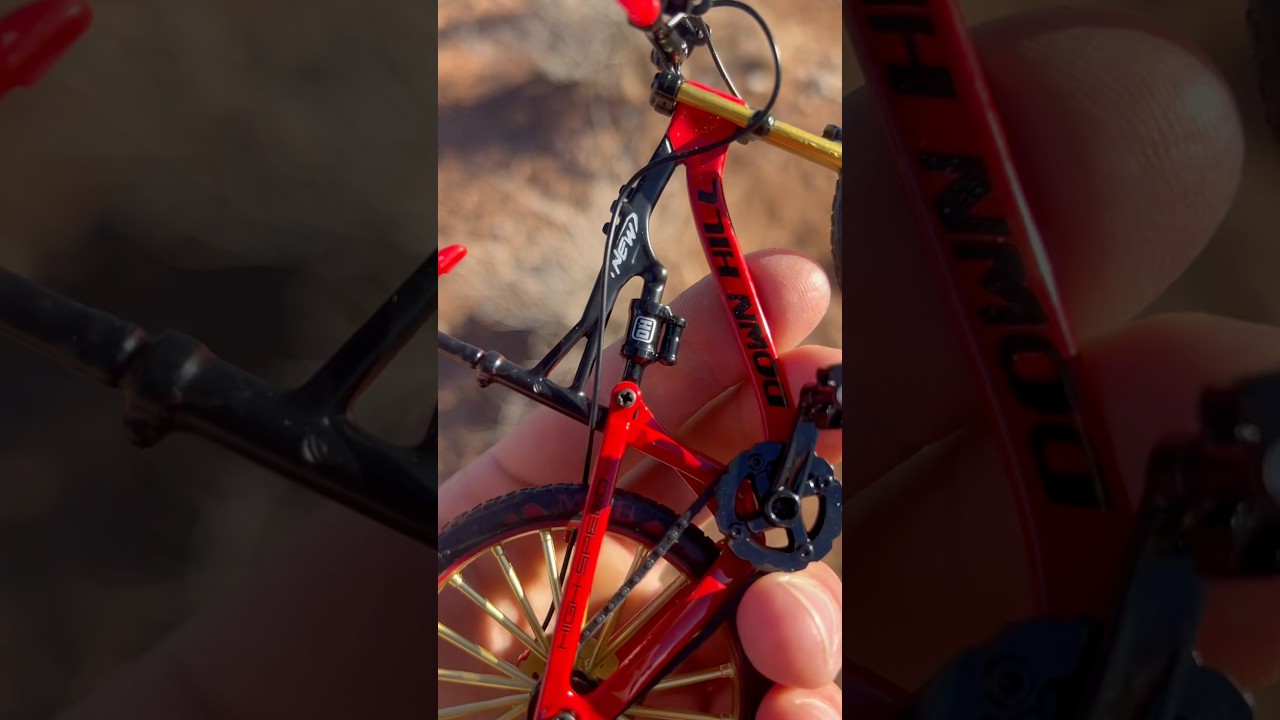 TESTING METAL FINGER MTB WITH SUSPENSION #lcboards #fingerboard #skate #bike#mtb#fingerbike#techdeck