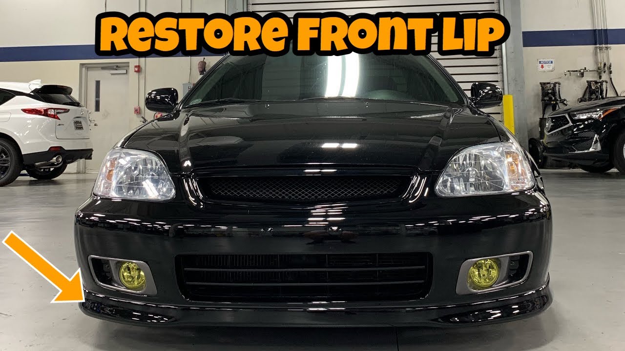 AHC Shop Hours - Honda Civic Si EM1  Repair and Refinish Damage Front Lip Guide
