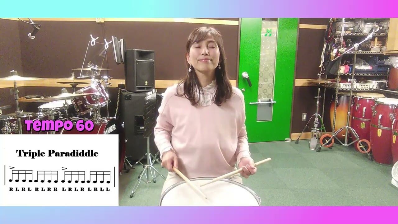 「Let's Play Rudiment !」Triple Paradiddle　Aiko Okamoto