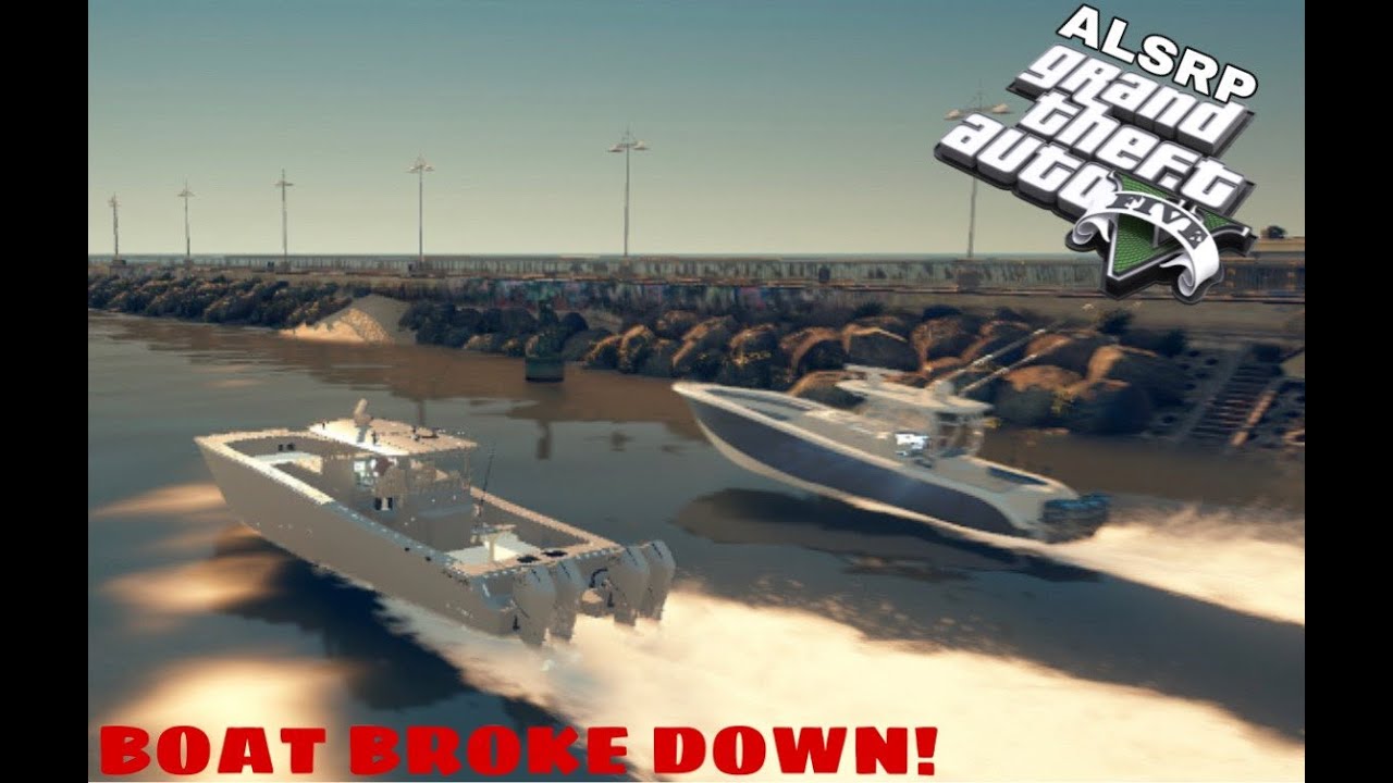 TAKING OUT THE BOATS!  -  BOAT BROKE DOWN  -  GTA RP  -  ALSRP
