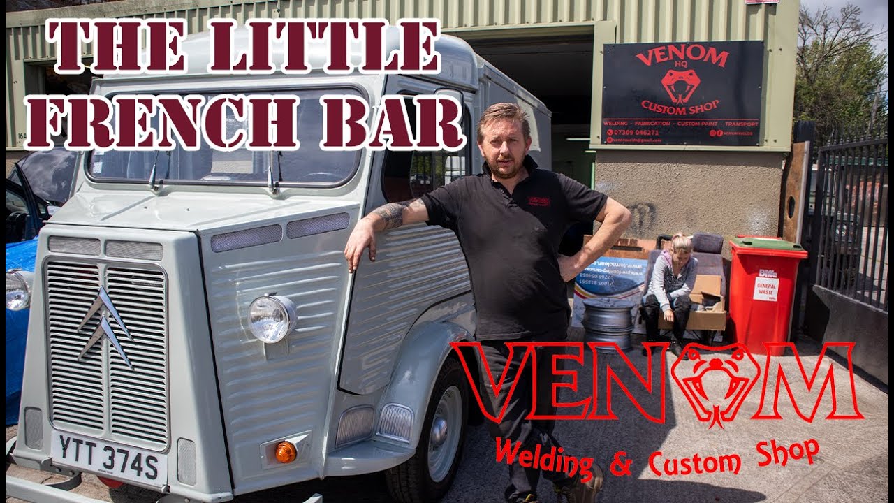 The Little French Bar Citroen HY Van Prosecco Bar having decals  At Venom